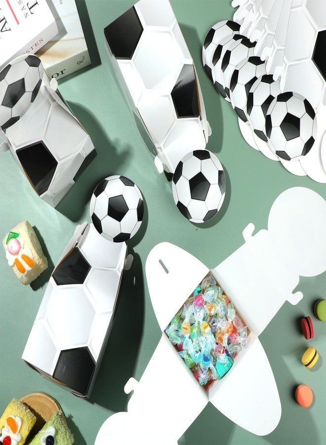 Glavatrix 24 Pieces Soccer Treat Boxes Sport Party Favor Boxes Paper Candy Goodie Snack Gift Boxes for Soccer Theme Birthday Baby Shower Party Decorations Supplies - Image 2